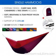 Yes4All Single Lightweight Camping Hammock with Strap & Carry Bag (Green/Blue) 566637929